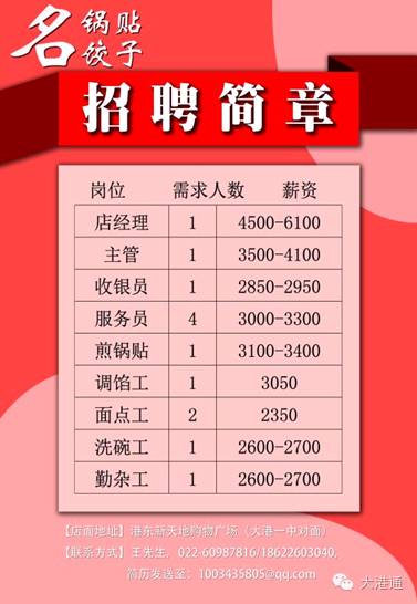 大邹镇最新招聘信息汇总